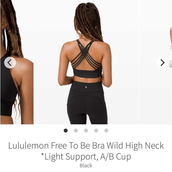 Lululemon Free To Be Bra Wild High Neck Size 4 - Picture 1 of 5